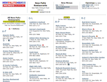 Tablet Screenshot of newpaltzmenus.com